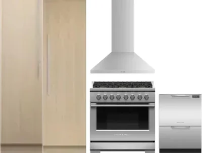 5 Piece Package Includes Refrigerator, Freezer, Range, Hood And Dishwasher